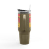 Kansas Fans Never Waver W-Leopard Football Insulated Travel Mug, 40oz - Never Waver