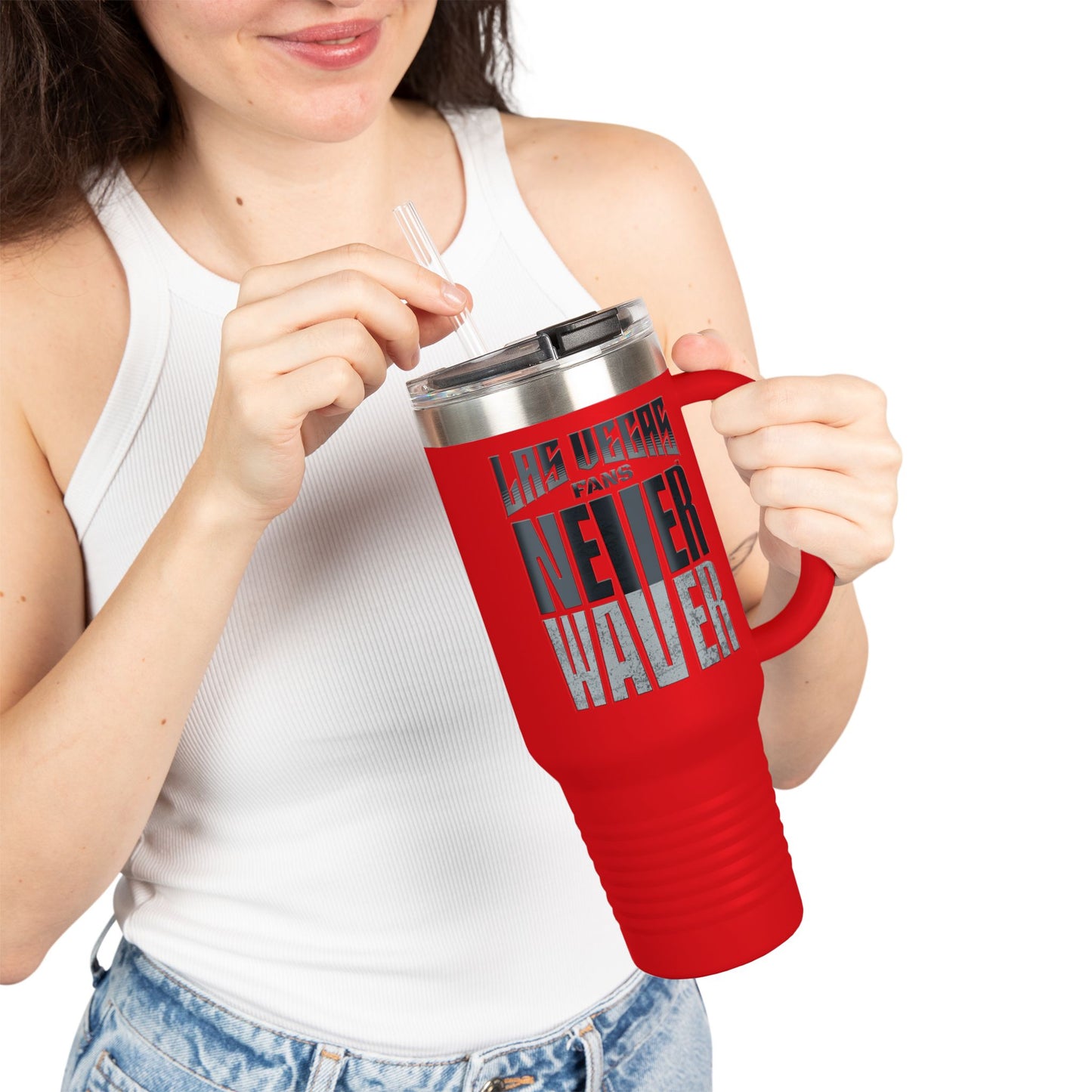 Las Vegas Fans Never Waver Insulated Travel Mug, 40oz - Never Waver