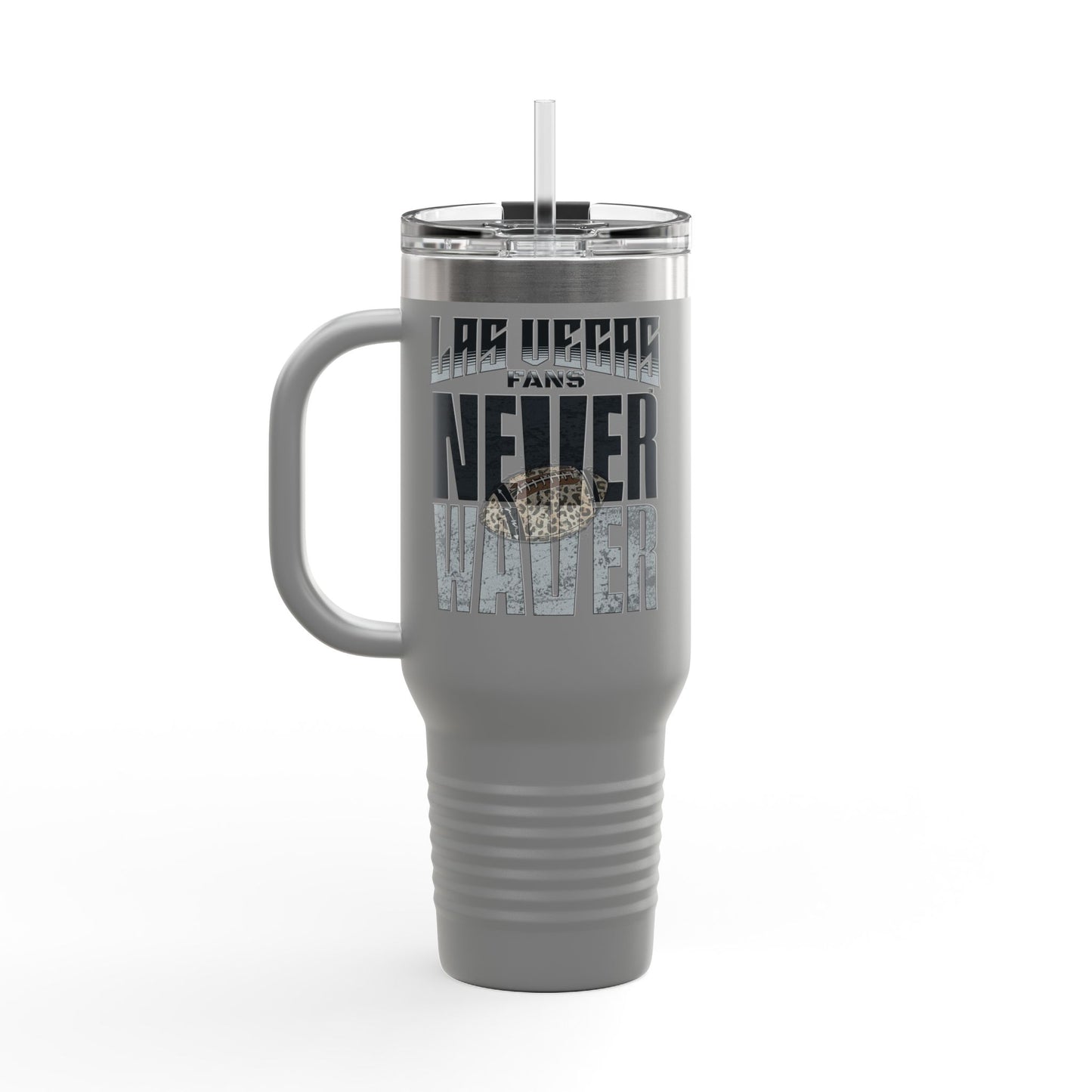 Las Vegas Fans Never Waver W-Leopard Football Insulated Travel Mug, 40oz - Never Waver