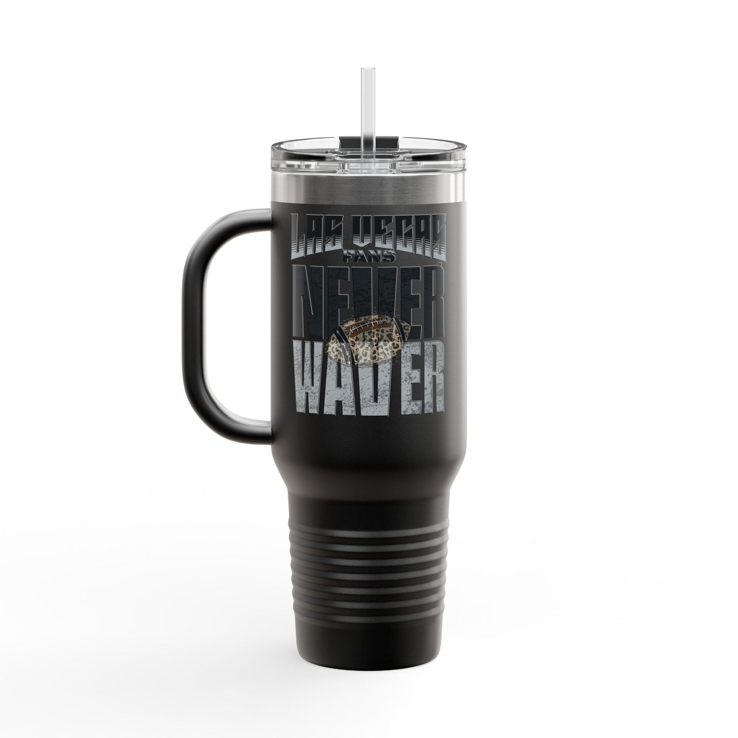 Las Vegas Fans Never Waver W-Leopard Football Insulated Travel Mug, 40oz - Never Waver