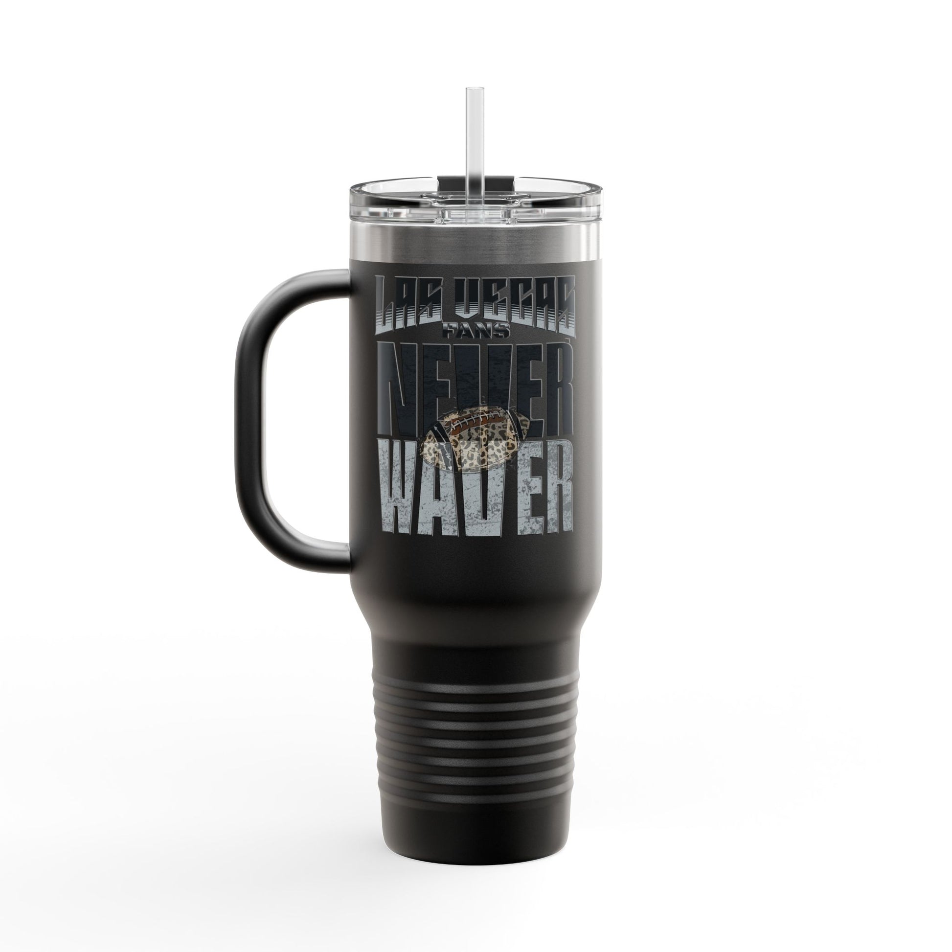 Las Vegas Fans Never Waver W-Leopard Football Insulated Travel Mug, 40oz - Never Waver