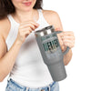 Leopard Football Insulated Travel Mug, 40oz - Philadelphia Fans Never Waver - Never Waver
