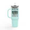 Leopard Football Insulated Travel Mug, 40oz - Philadelphia Fans Never Waver - Never Waver