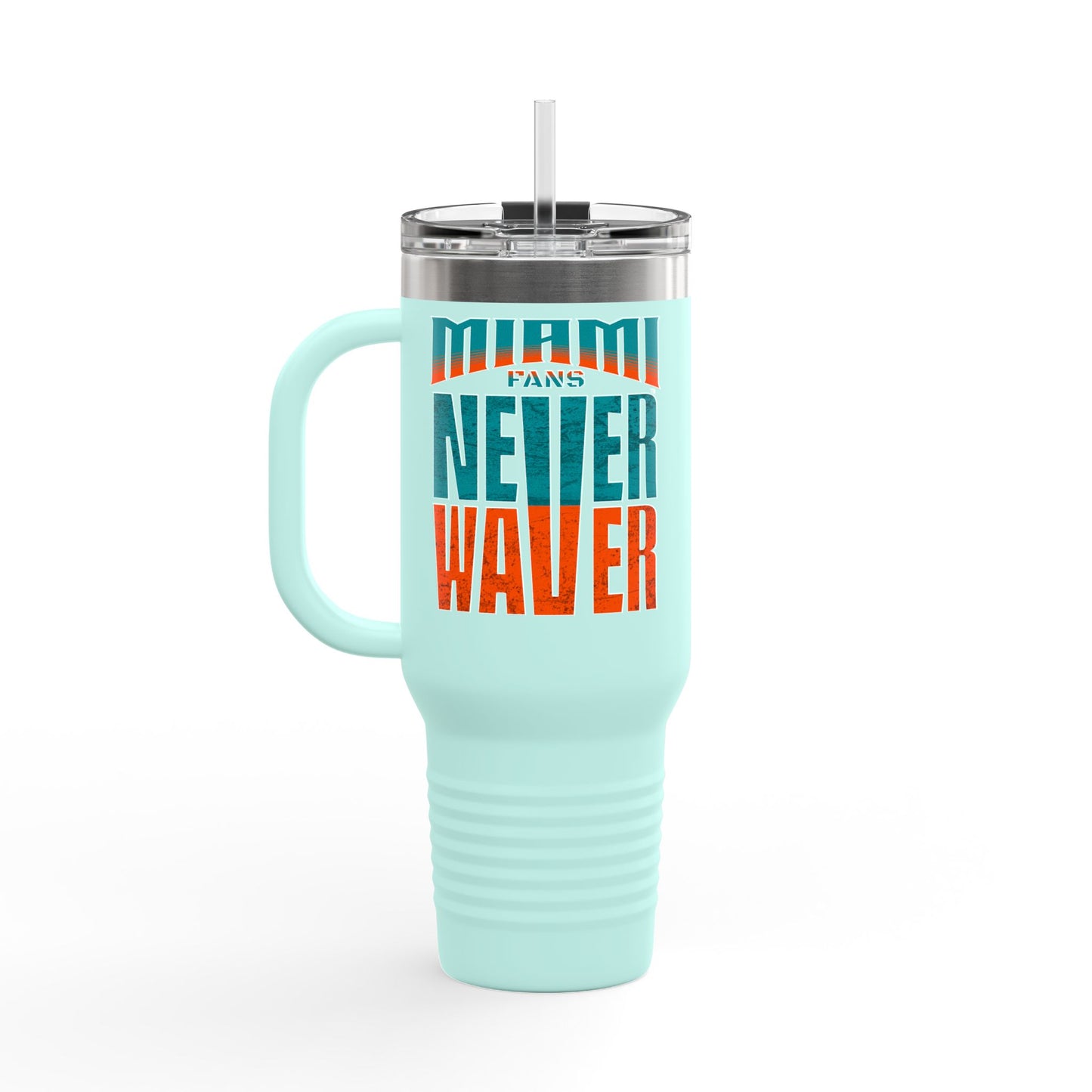 Miami Fans Never Waver Insulated Travel Mug, 40oz - Never Waver