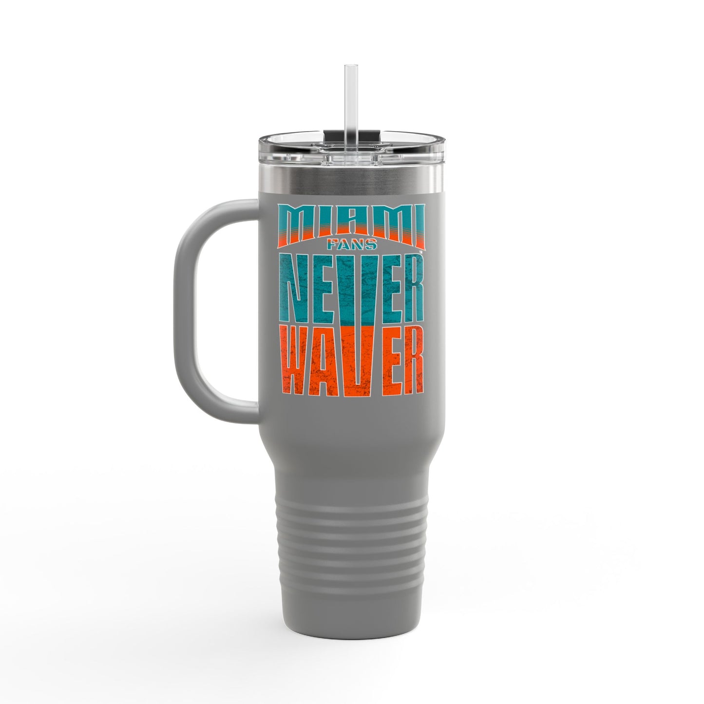 Miami Fans Never Waver Insulated Travel Mug, 40oz - Never Waver