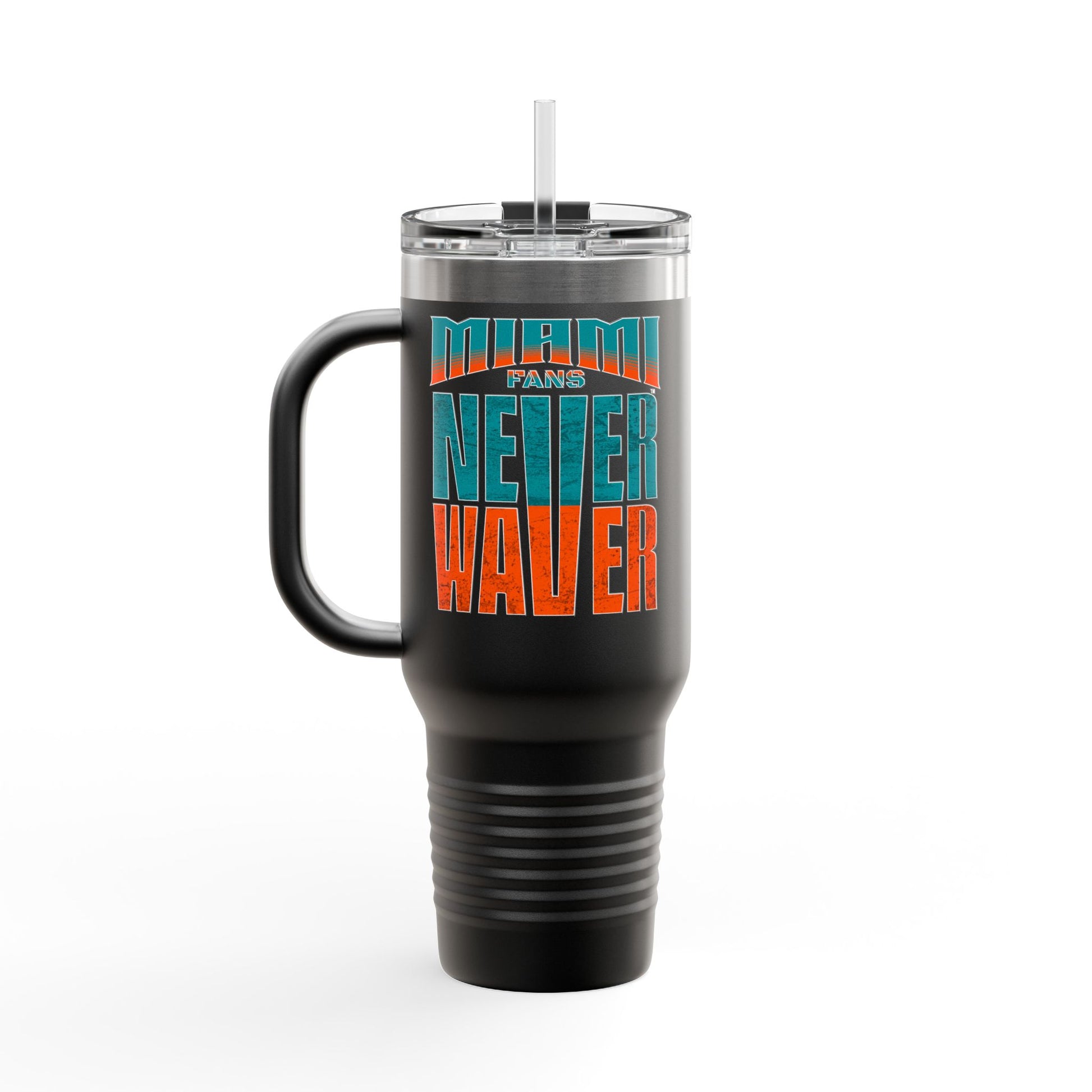 Miami Fans Never Waver Insulated Travel Mug, 40oz - Never Waver