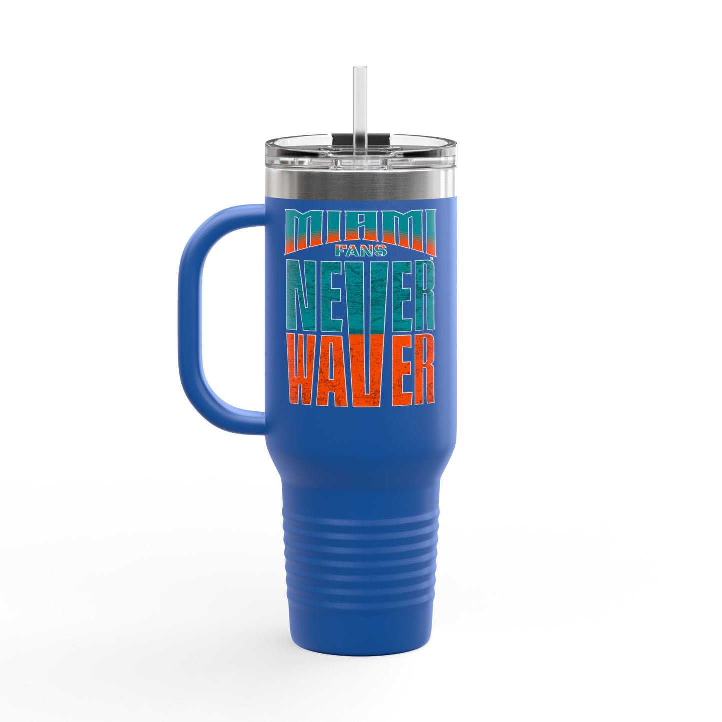 Miami Fans Never Waver Insulated Travel Mug, 40oz - Never Waver