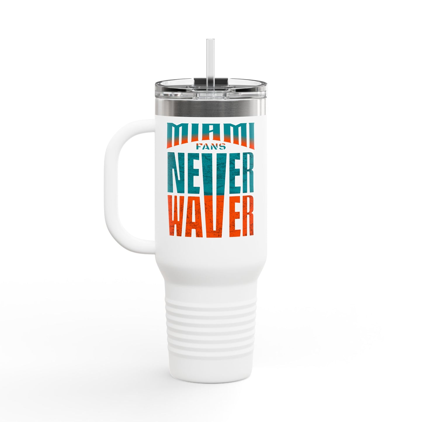 Miami Fans Never Waver Insulated Travel Mug, 40oz - Never Waver