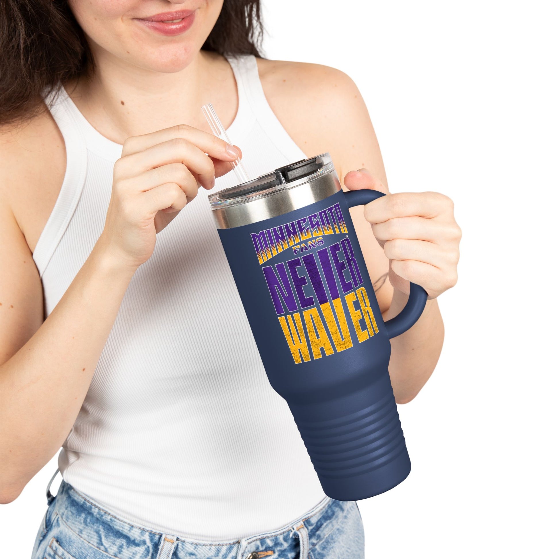 Minnesota Fans Never Waver Insulated Travel Mug, 40oz - Never Waver