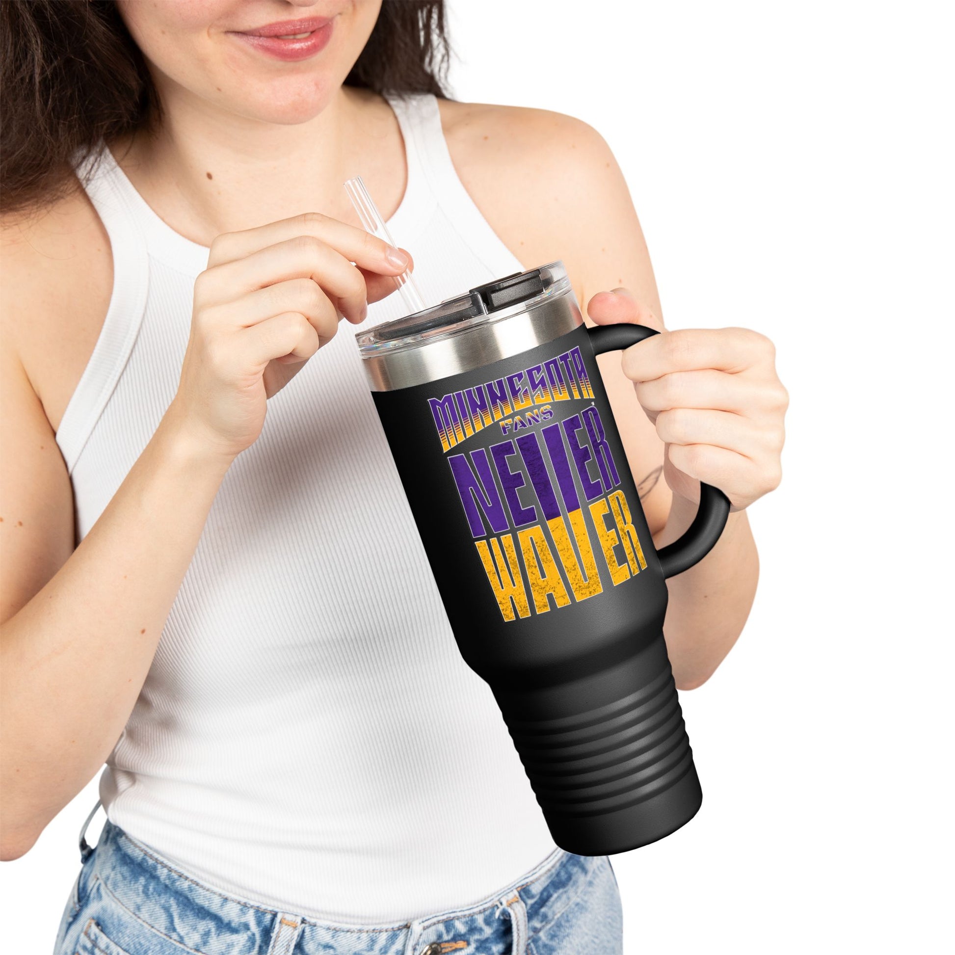 Minnesota Fans Never Waver Insulated Travel Mug, 40oz - Never Waver