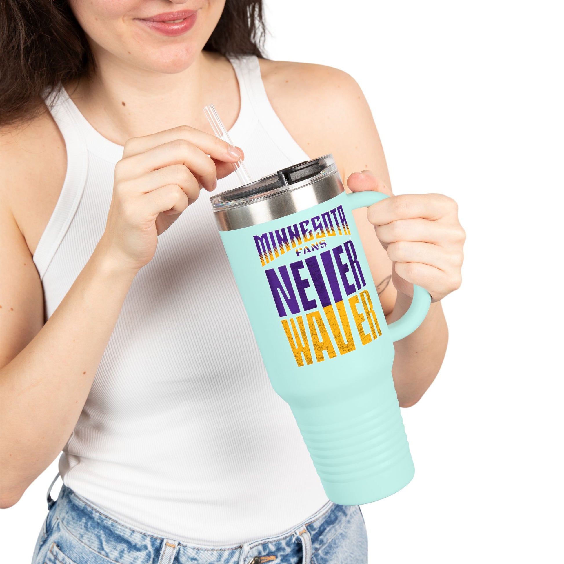 Minnesota Fans Never Waver Insulated Travel Mug, 40oz - Never Waver