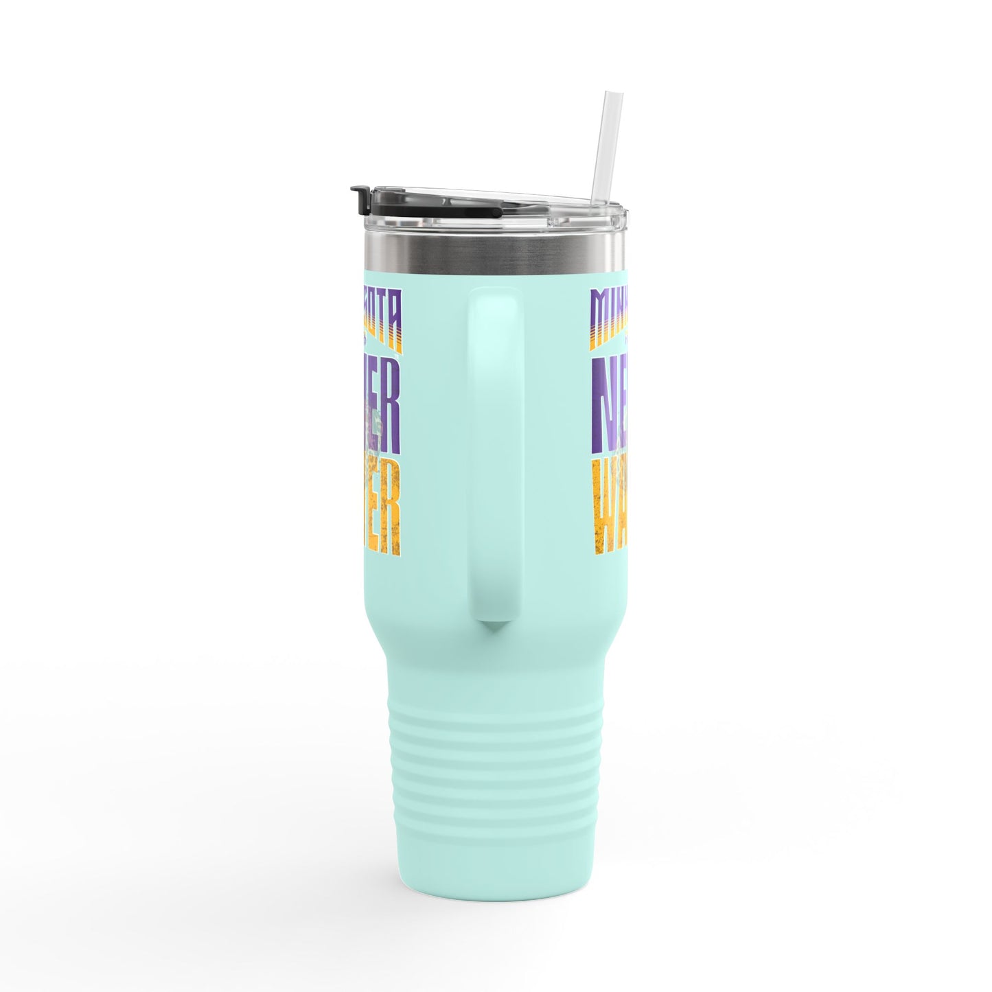 Minnesota Never Waver W-Leopard Football Insulated Travel Mug, 40oz - Never Waver
