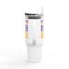 Minnesota Never Waver W-Leopard Football Insulated Travel Mug, 40oz - Never Waver