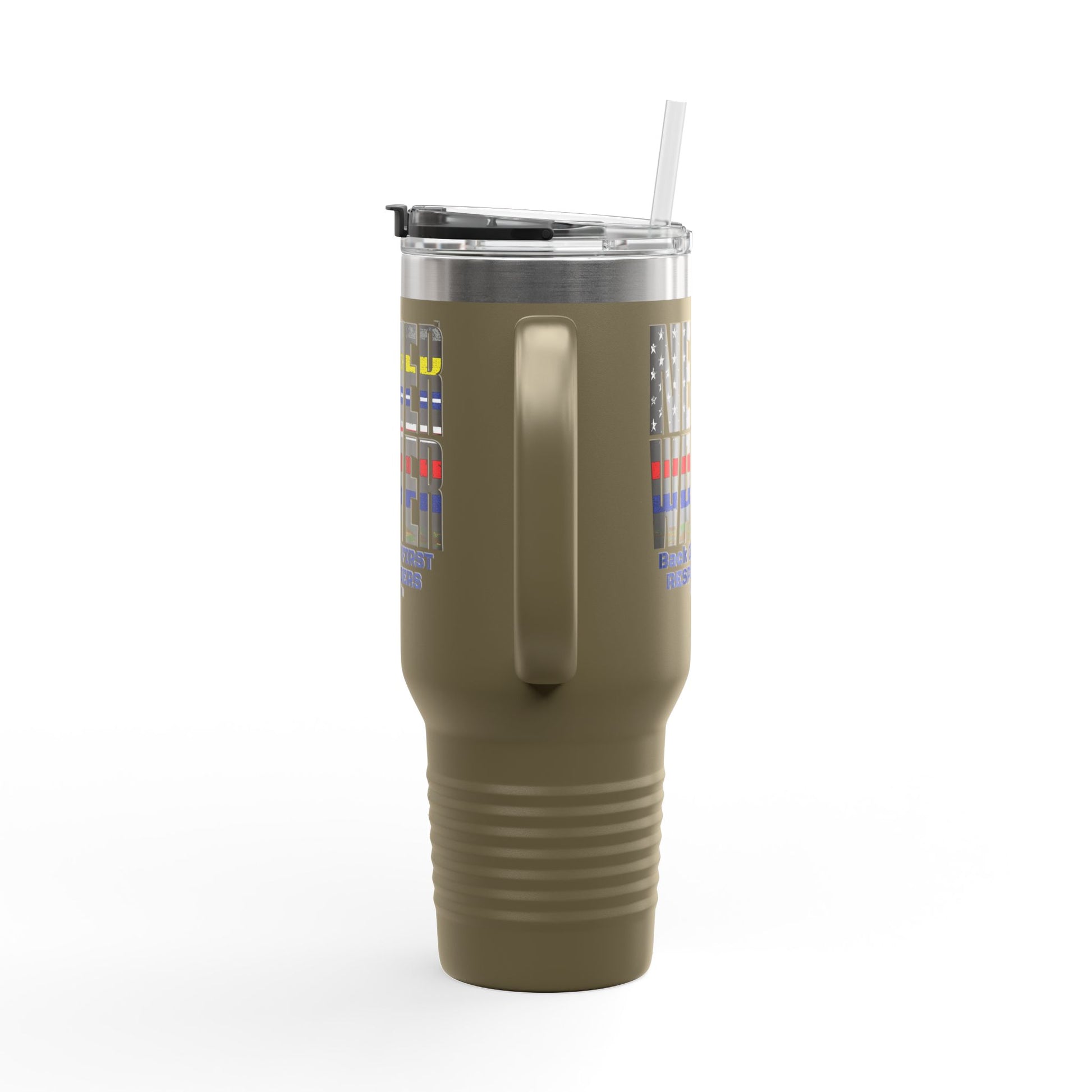Never Waver Always Back Our First Responders Insulated Travel Mug, 40oz - Never Waver
