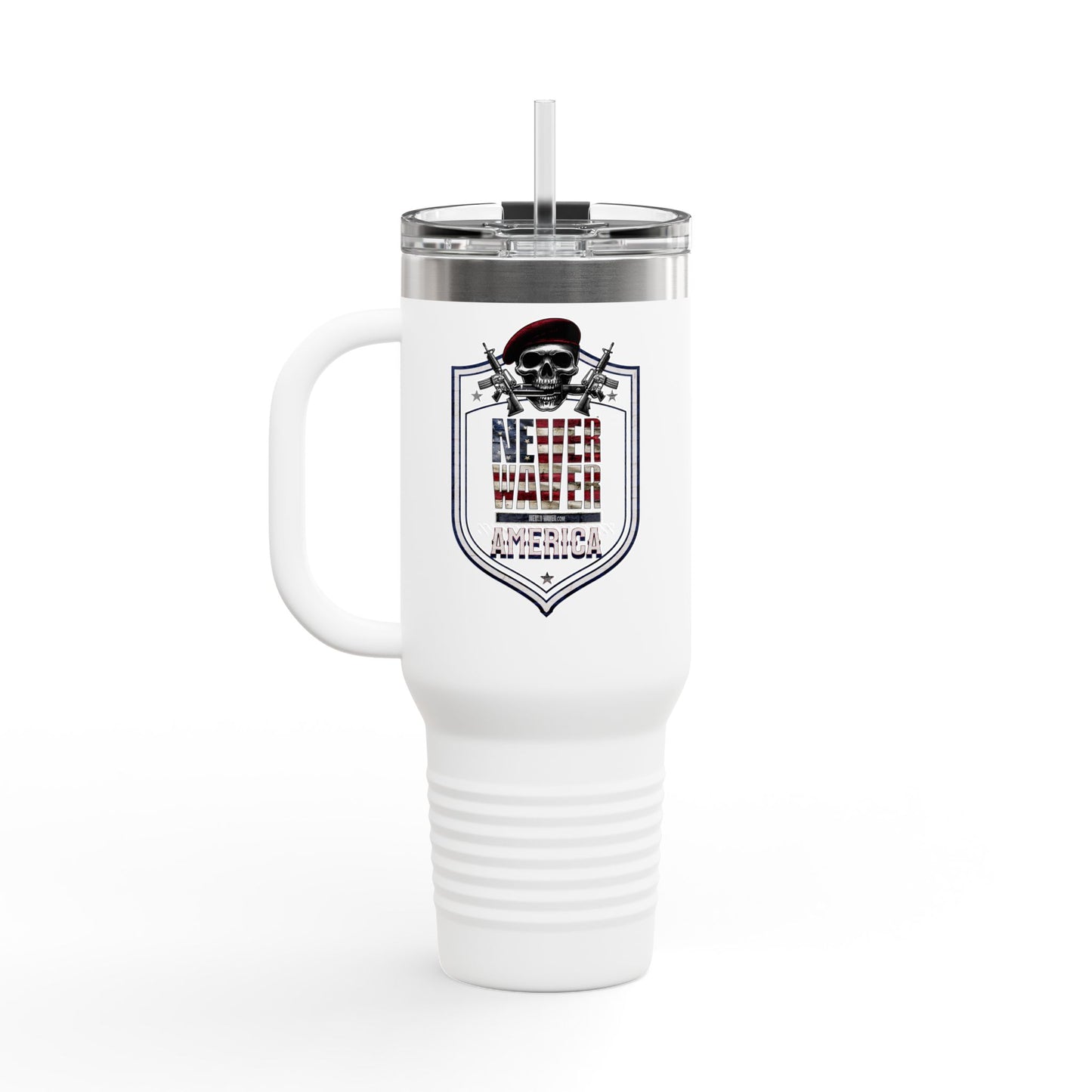 Never Waver America Insulated Travel Mug, 40oz - Never Waver