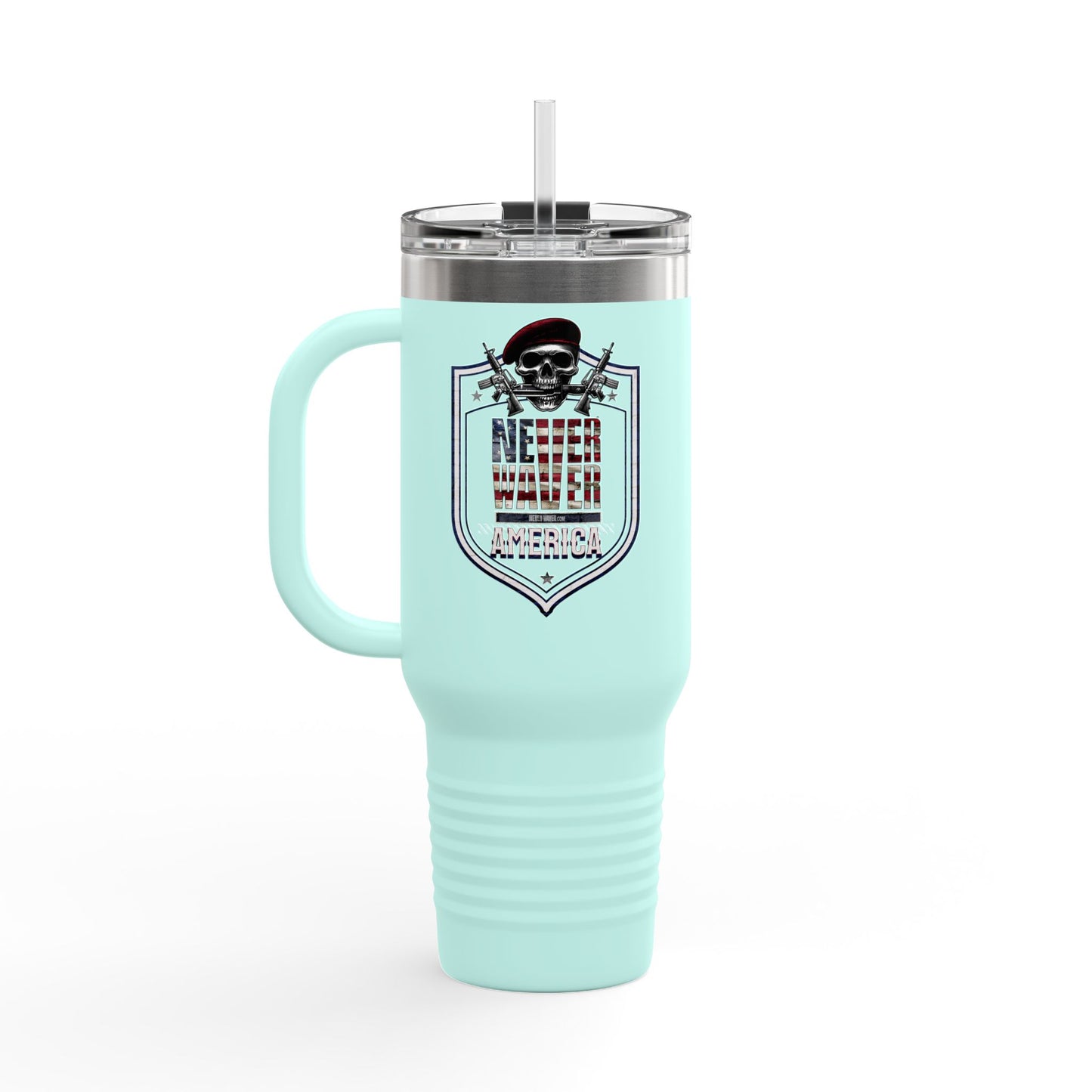 Never Waver America Insulated Travel Mug, 40oz - Never Waver
