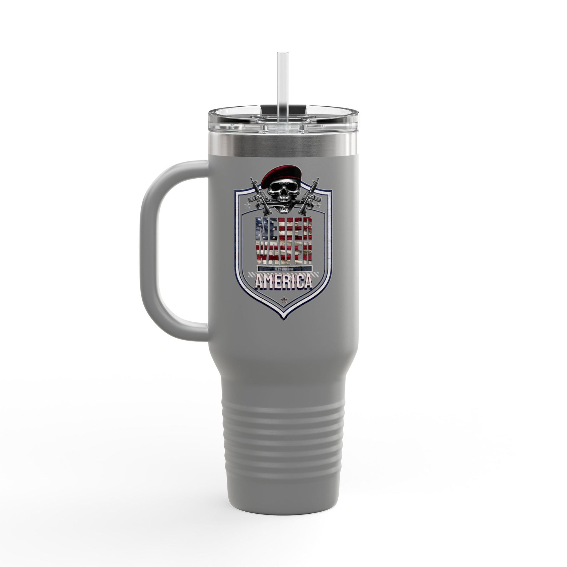 Never Waver America Insulated Travel Mug, 40oz - Never Waver