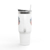 Never Waver Be Red Withe And A Little Bougie  Insulated Travel Mug, 40oz - Never Waver