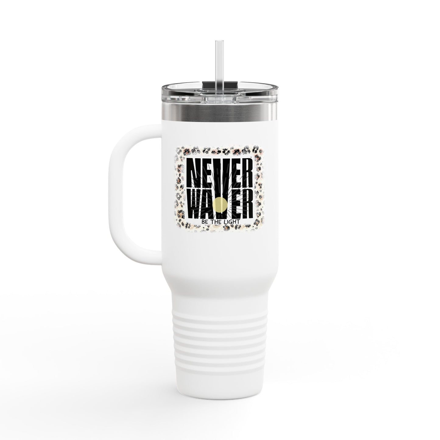 NEVER WAVER Be The Light Insulated Travel Mug, 40oz - Never Waver