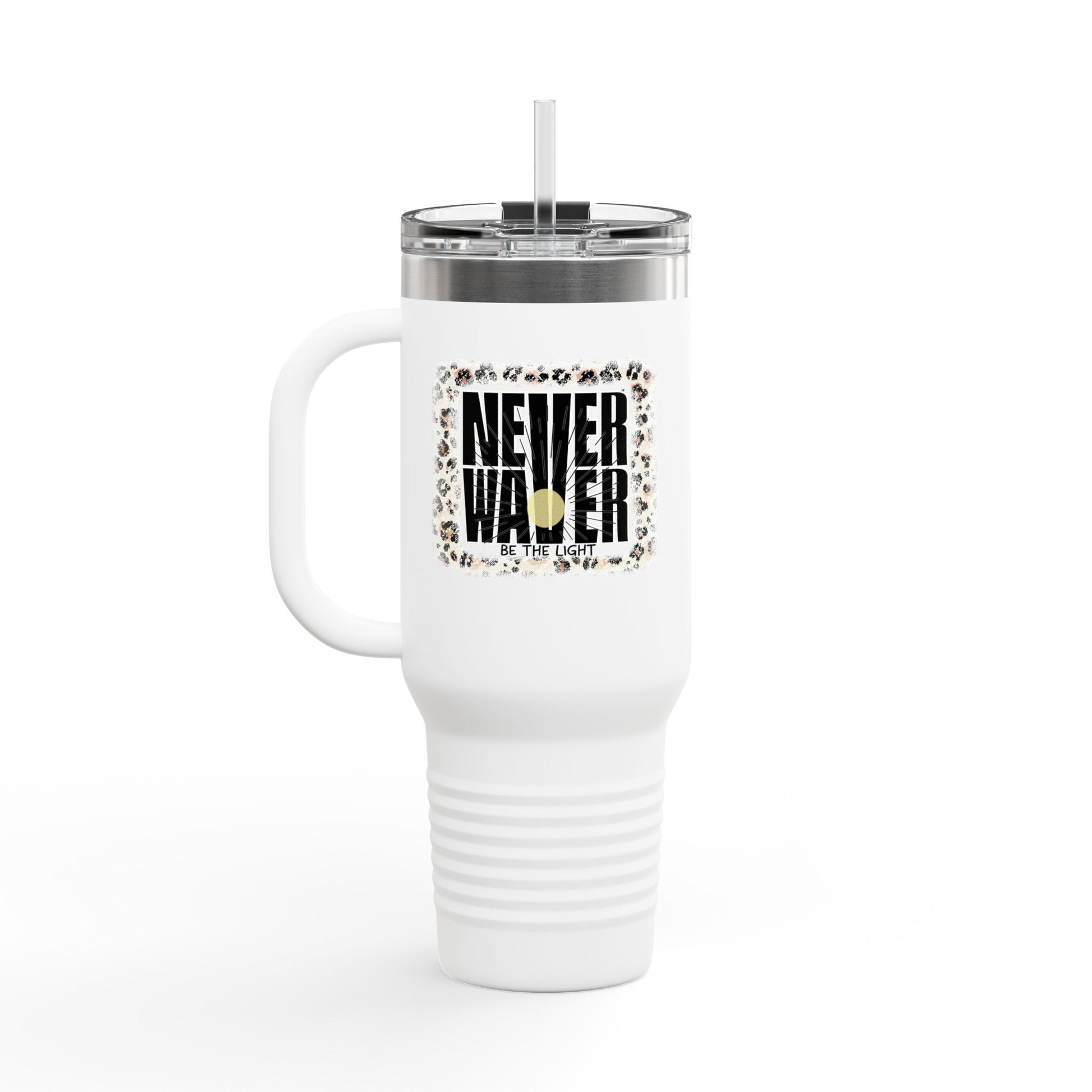 NEVER WAVER Be The Light Insulated Travel Mug, 40oz - Never Waver