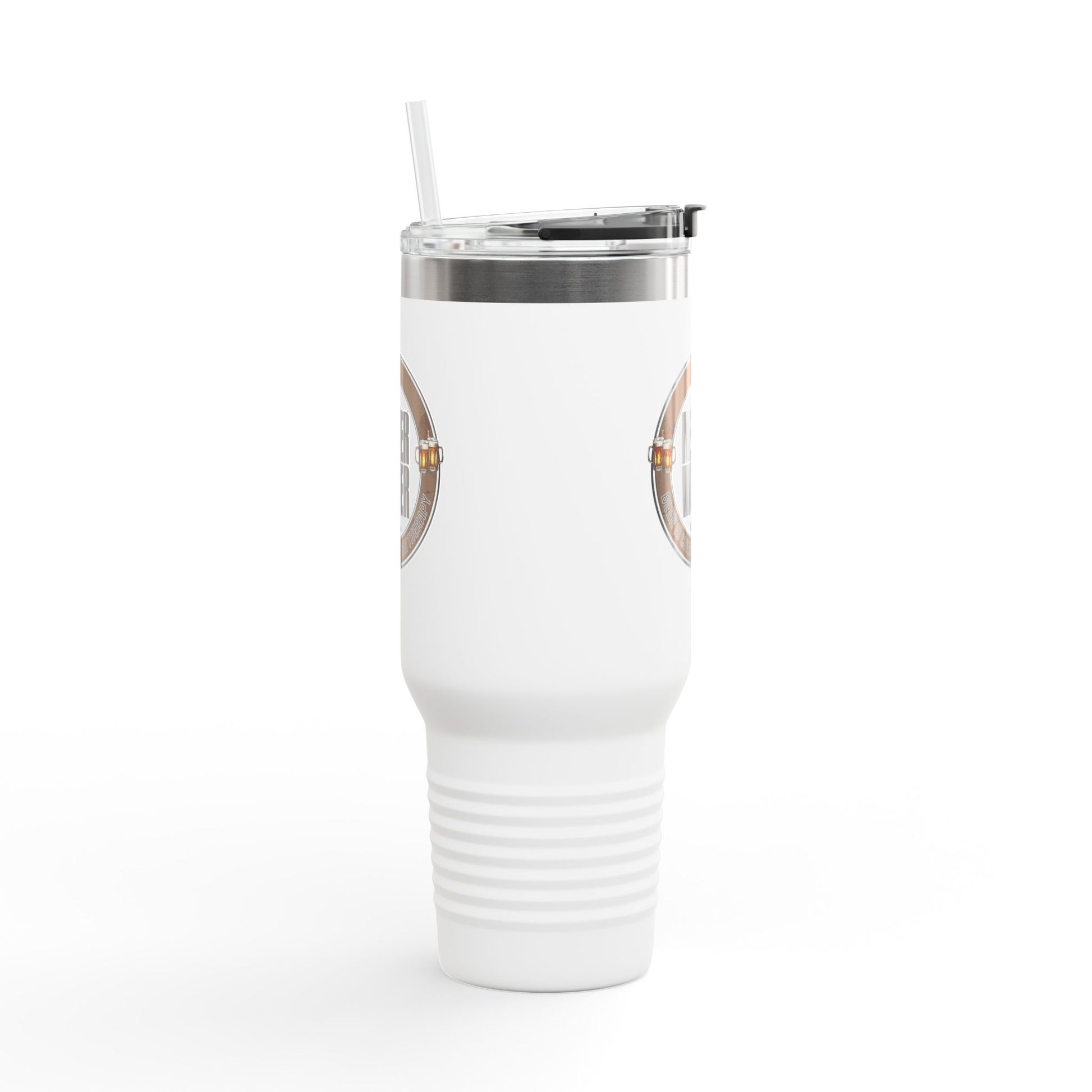Never Waver Beer Is cheaper Than Therapy Insulated Travel Mug, 40oz - Never Waver