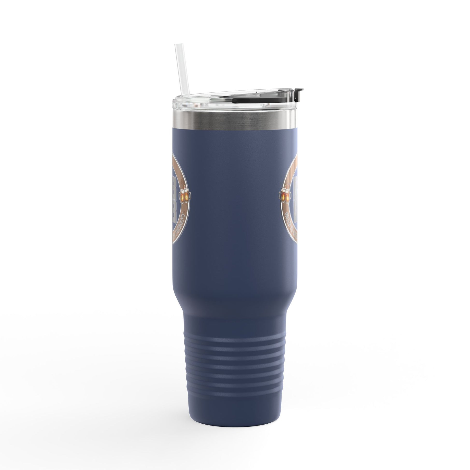 Never Waver Beer Is cheaper Than Therapy Insulated Travel Mug, 40oz - Never Waver