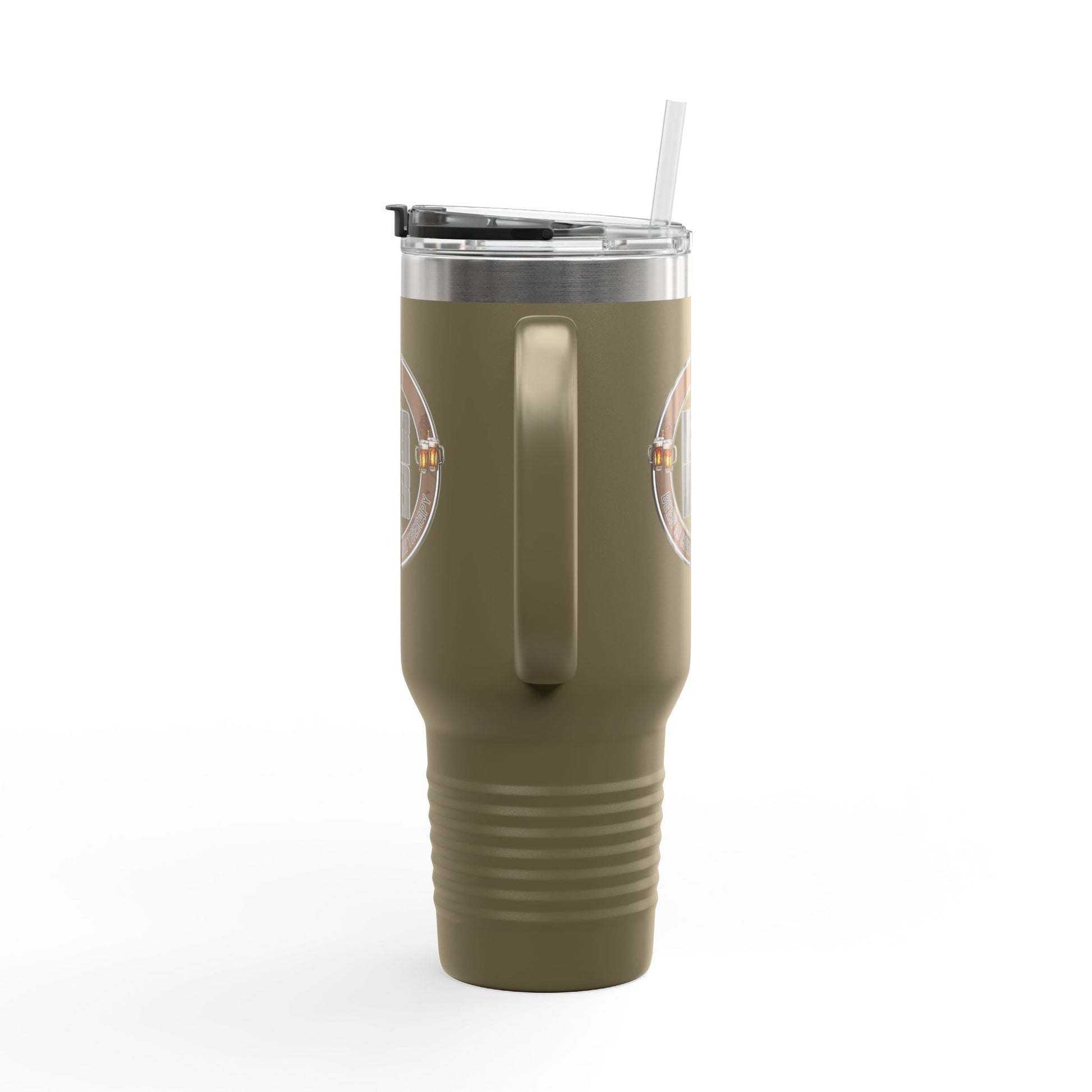 Never Waver Beer Is cheaper Than Therapy Insulated Travel Mug, 40oz - Never Waver