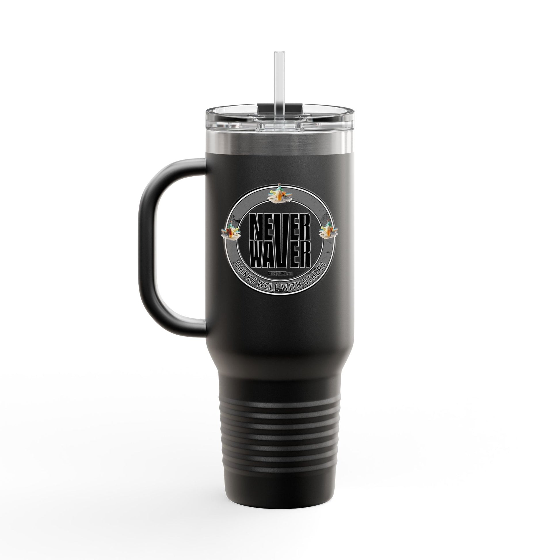 Never Waver Drinks Well With Others Insulated Travel Mug, 40oz - Never Waver
