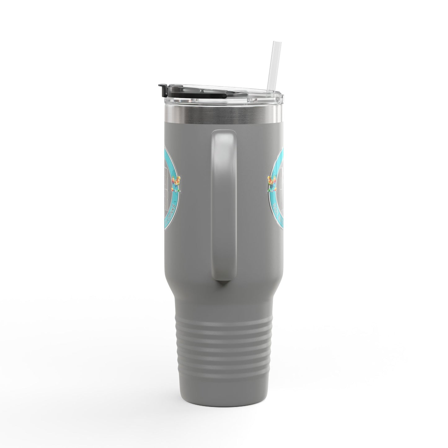 Never Waver Save Water Drink Tiki Drinks Insulated Travel Mug, 40oz - Never Waver