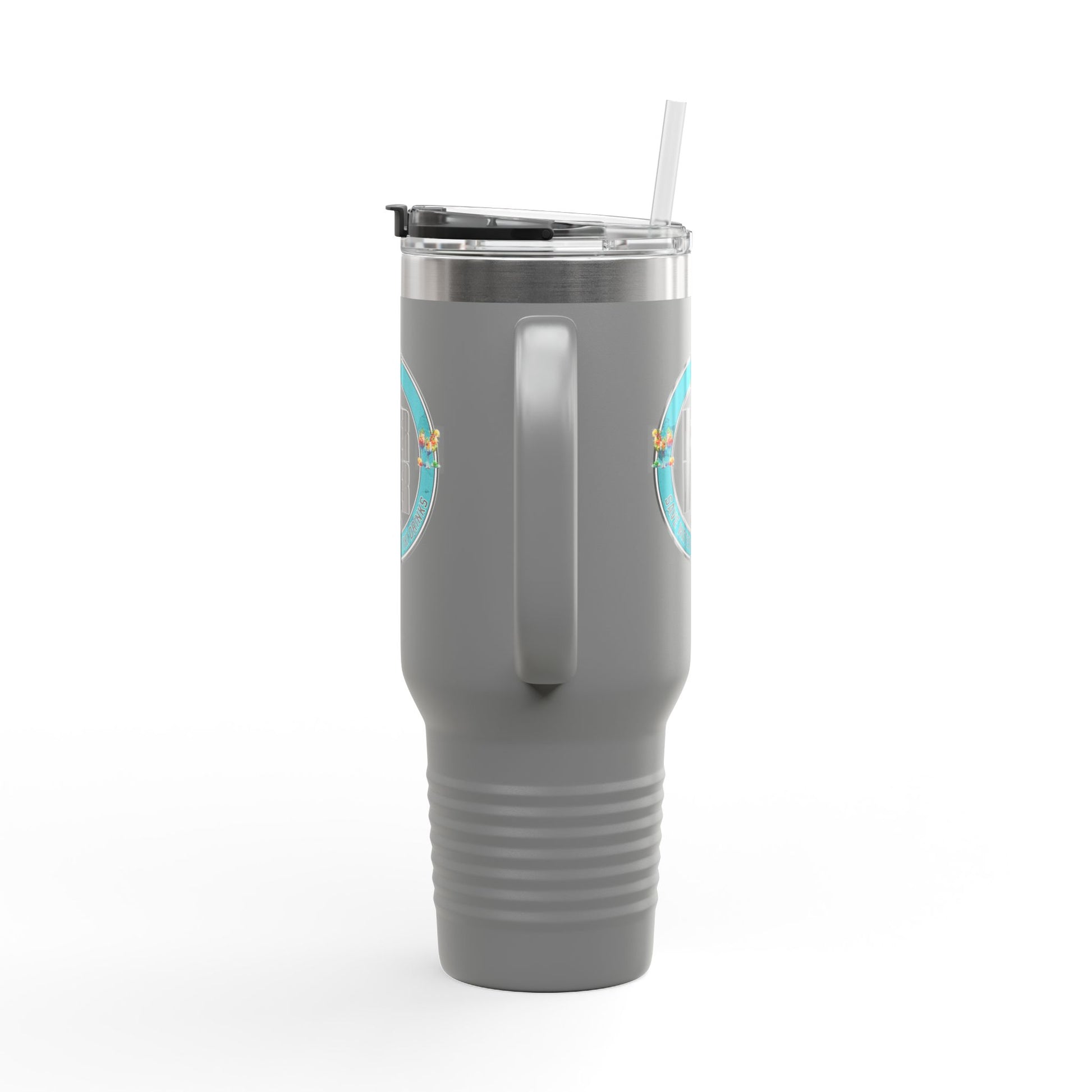 Never Waver Save Water Drink Tiki Drinks Insulated Travel Mug, 40oz - Never Waver