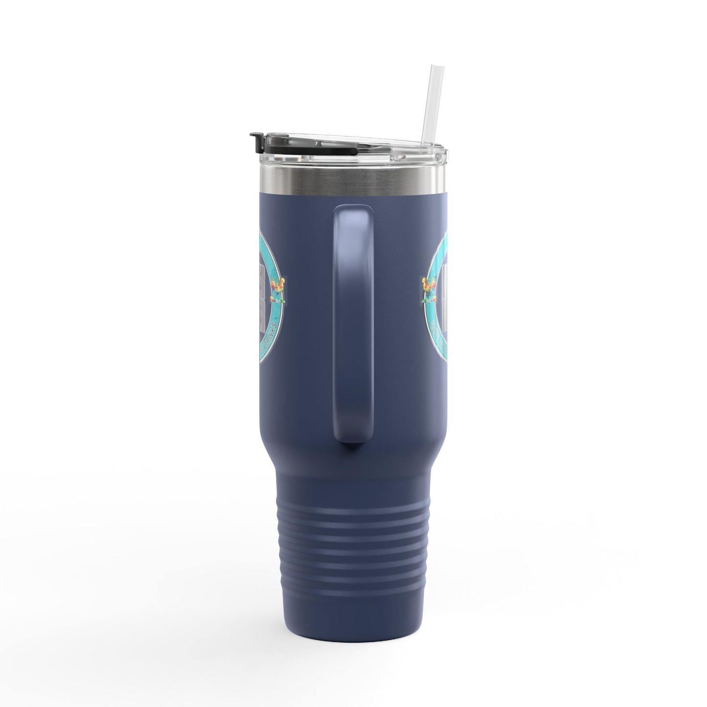 Never Waver Save Water Drink Tiki Drinks Insulated Travel Mug, 40oz - Never Waver