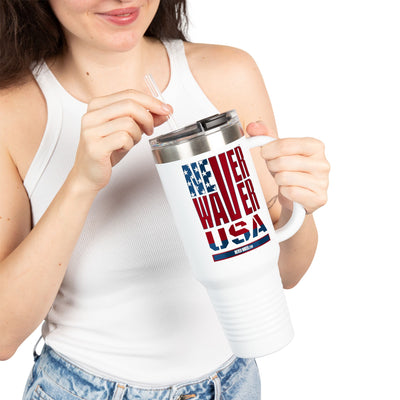 Never Waver USA Insulated Travel Mug, 40oz - Never Waver