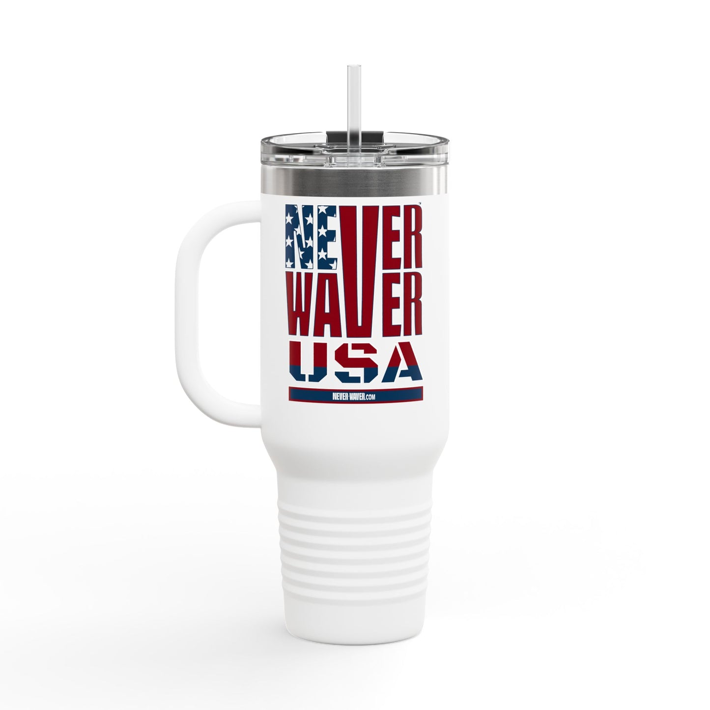 Never Waver USA Insulated Travel Mug, 40oz - Never Waver