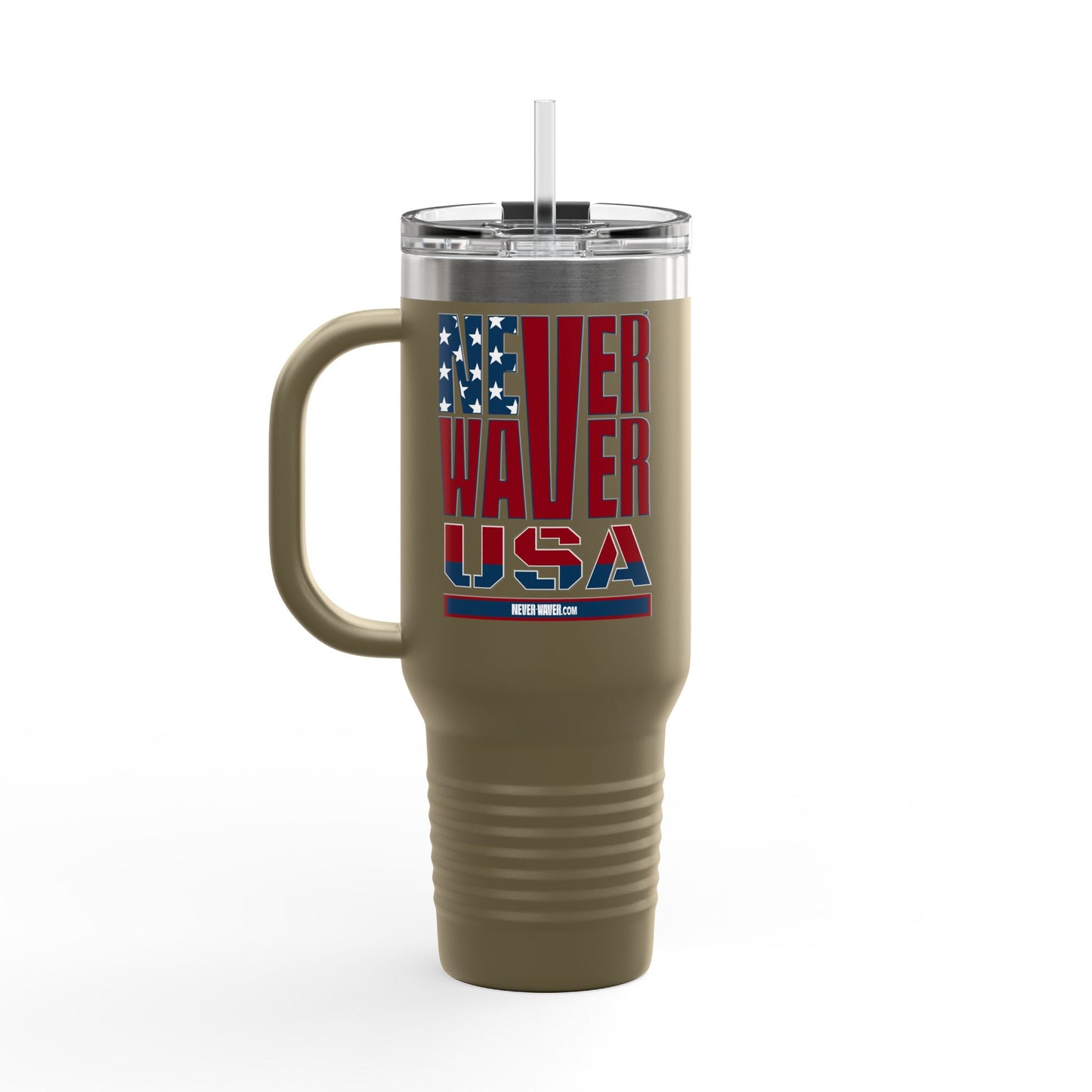 Never Waver USA Insulated Travel Mug, 40oz - Never Waver