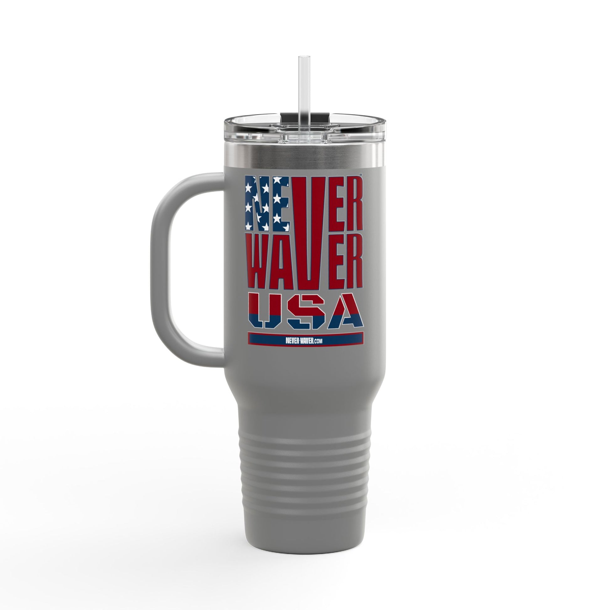 Never Waver USA Insulated Travel Mug, 40oz - Never Waver