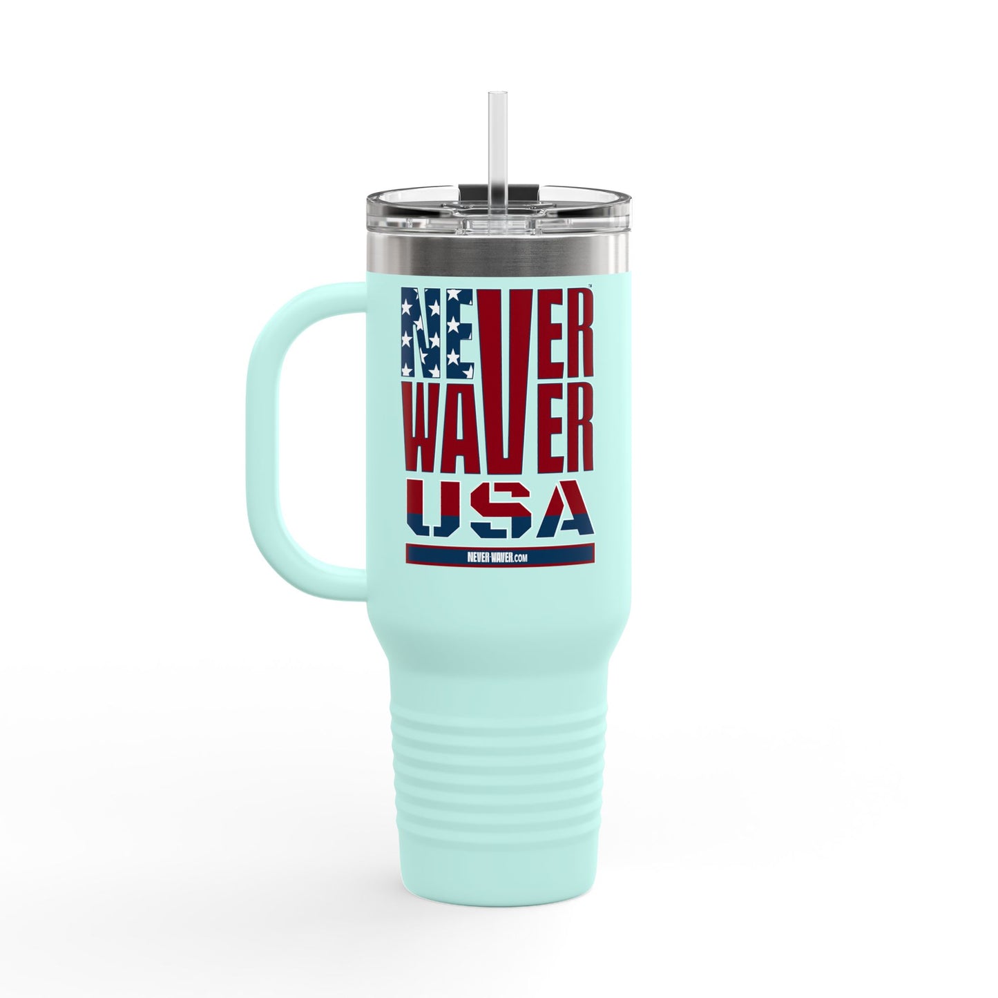 Never Waver USA Insulated Travel Mug, 40oz - Never Waver