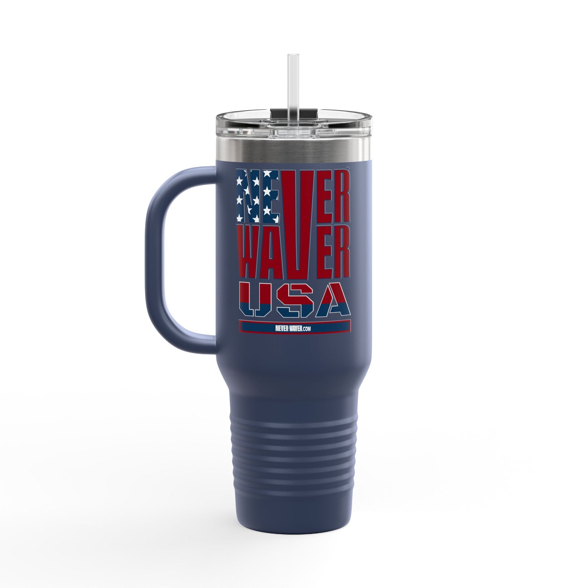 Never Waver USA Insulated Travel Mug, 40oz - Never Waver