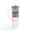 New England Fans Never Waver W-Leopard Football Insulated Travel Mug, 40oz - Never Waver