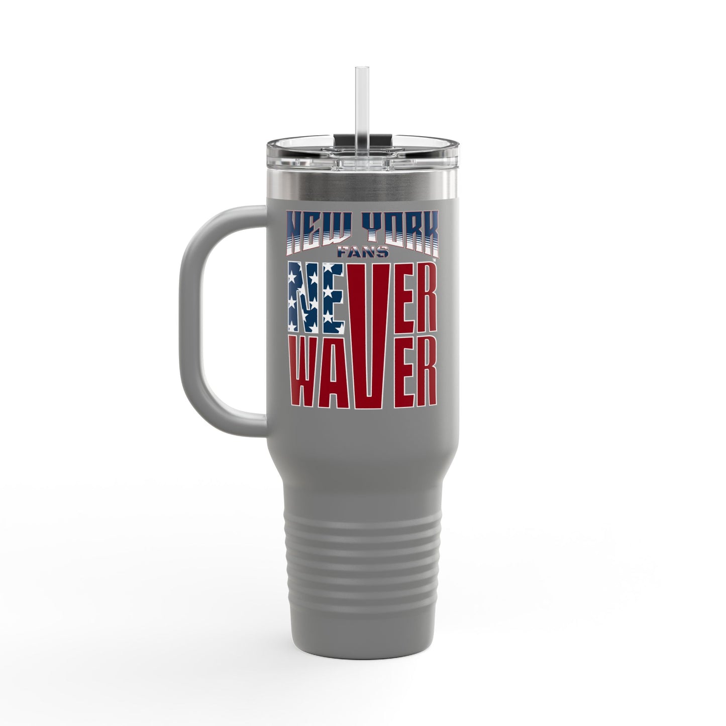 New York Fans Never Waver Insulated Travel Mug, 40oz - Never Waver