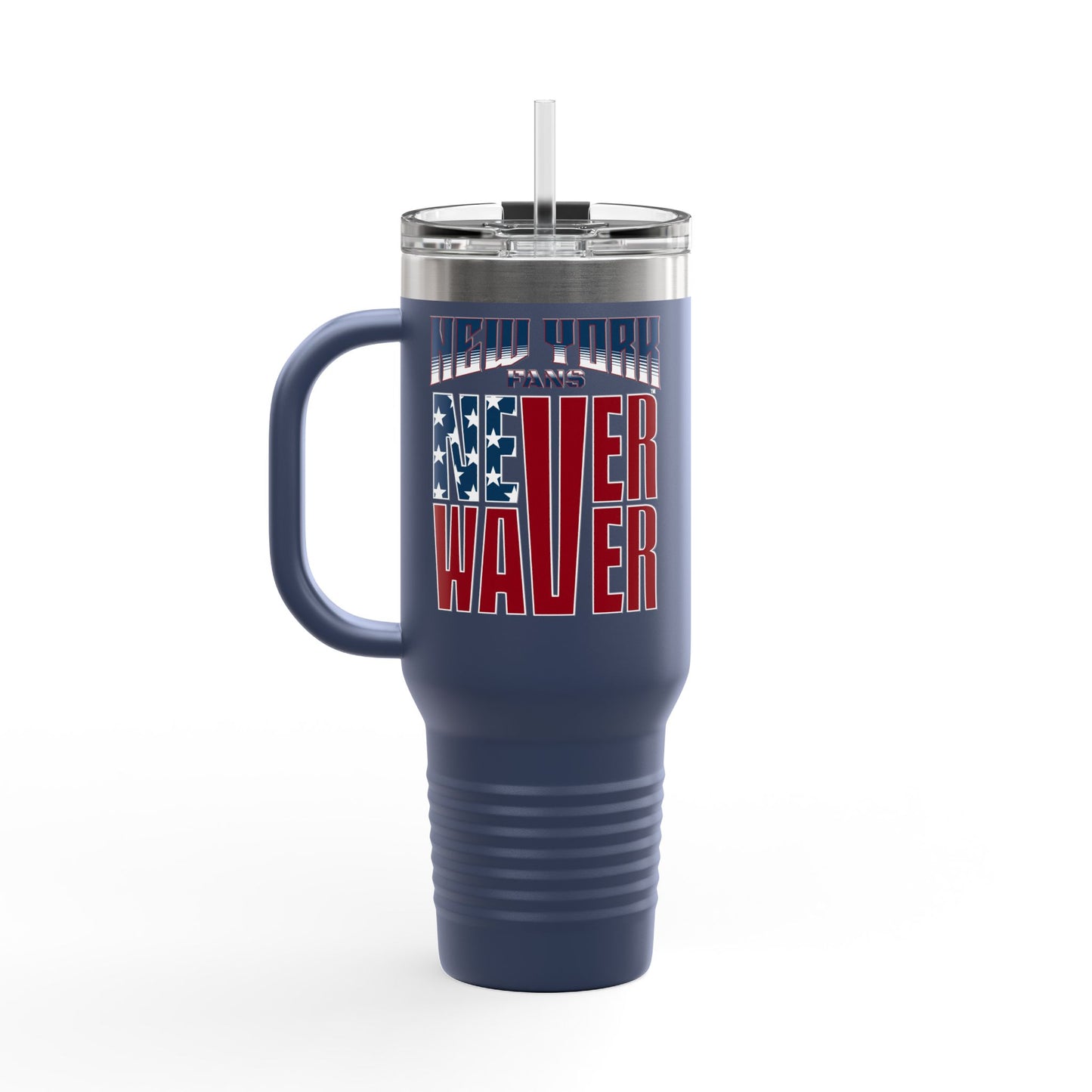 New York Fans Never Waver Insulated Travel Mug, 40oz - Never Waver