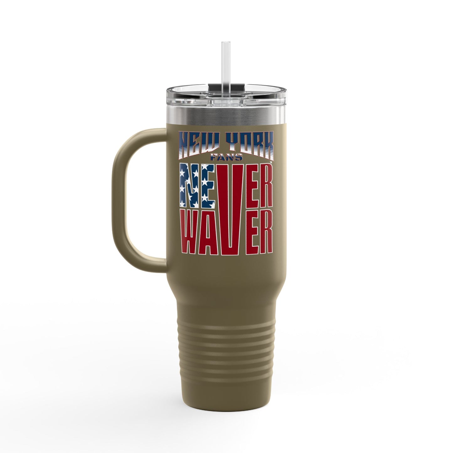 New York Fans Never Waver Insulated Travel Mug, 40oz - Never Waver