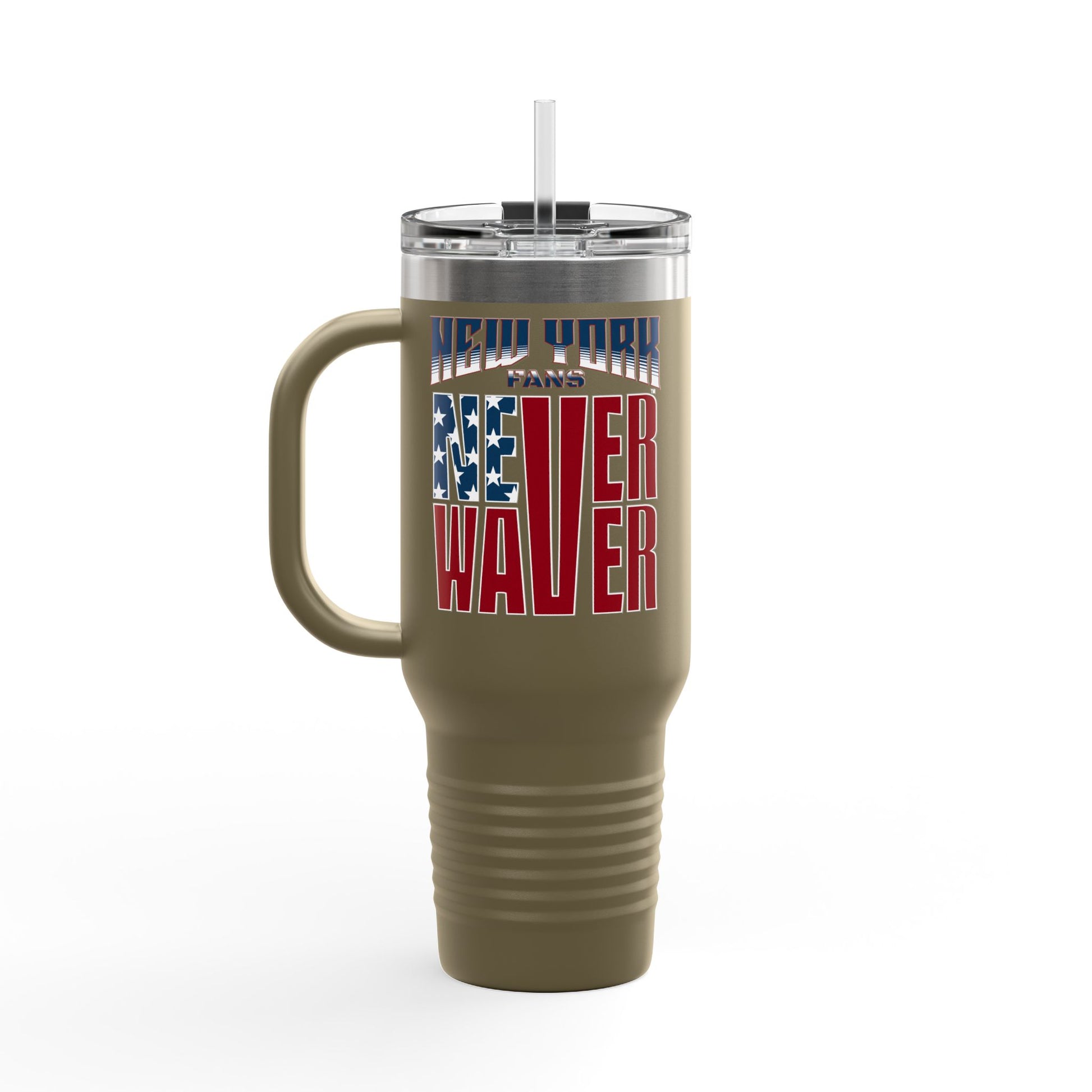 New York Fans Never Waver Insulated Travel Mug, 40oz - Never Waver