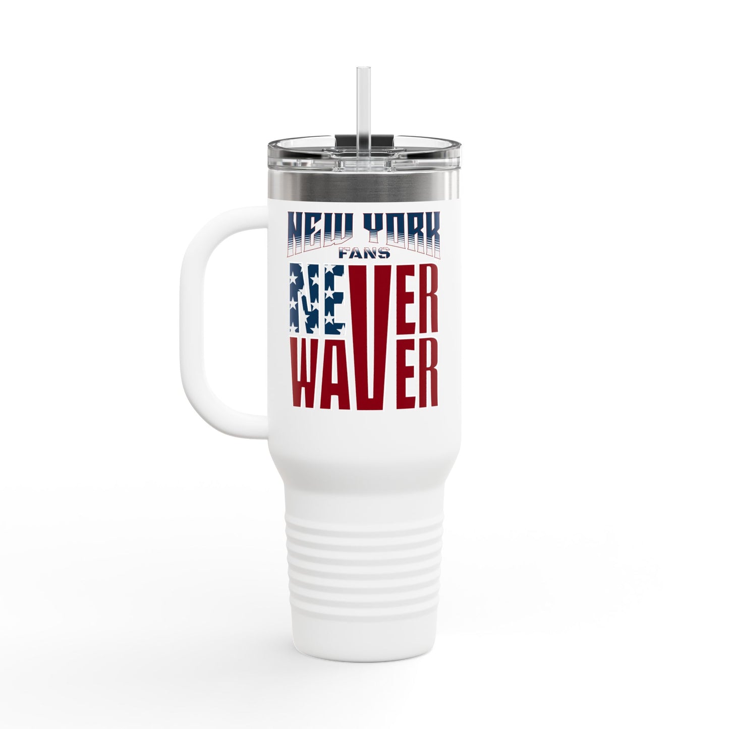 New York Fans Never Waver Insulated Travel Mug, 40oz - Never Waver