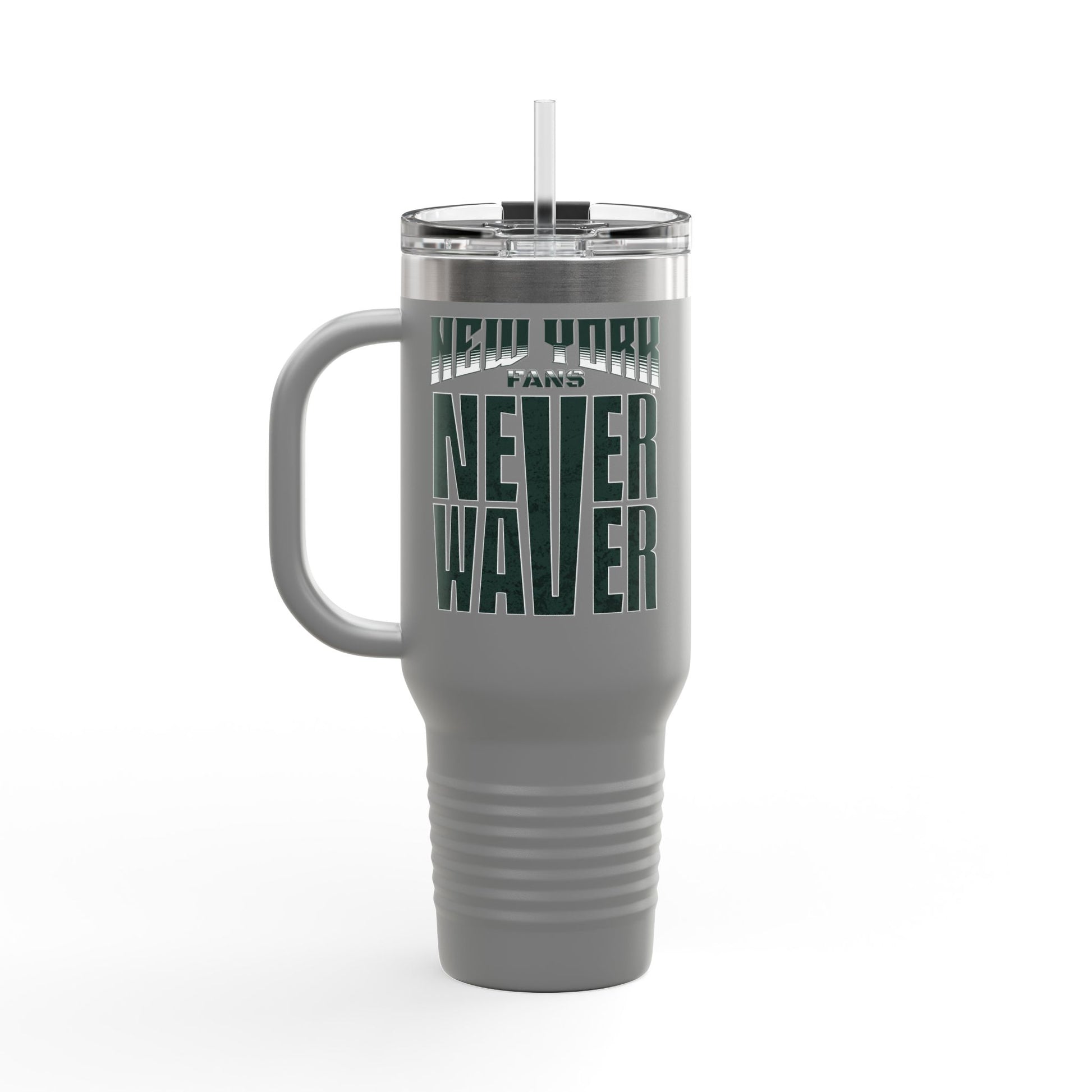 New York Fans Never Waver Insulated Travel Mug, 40oz - Never Waver
