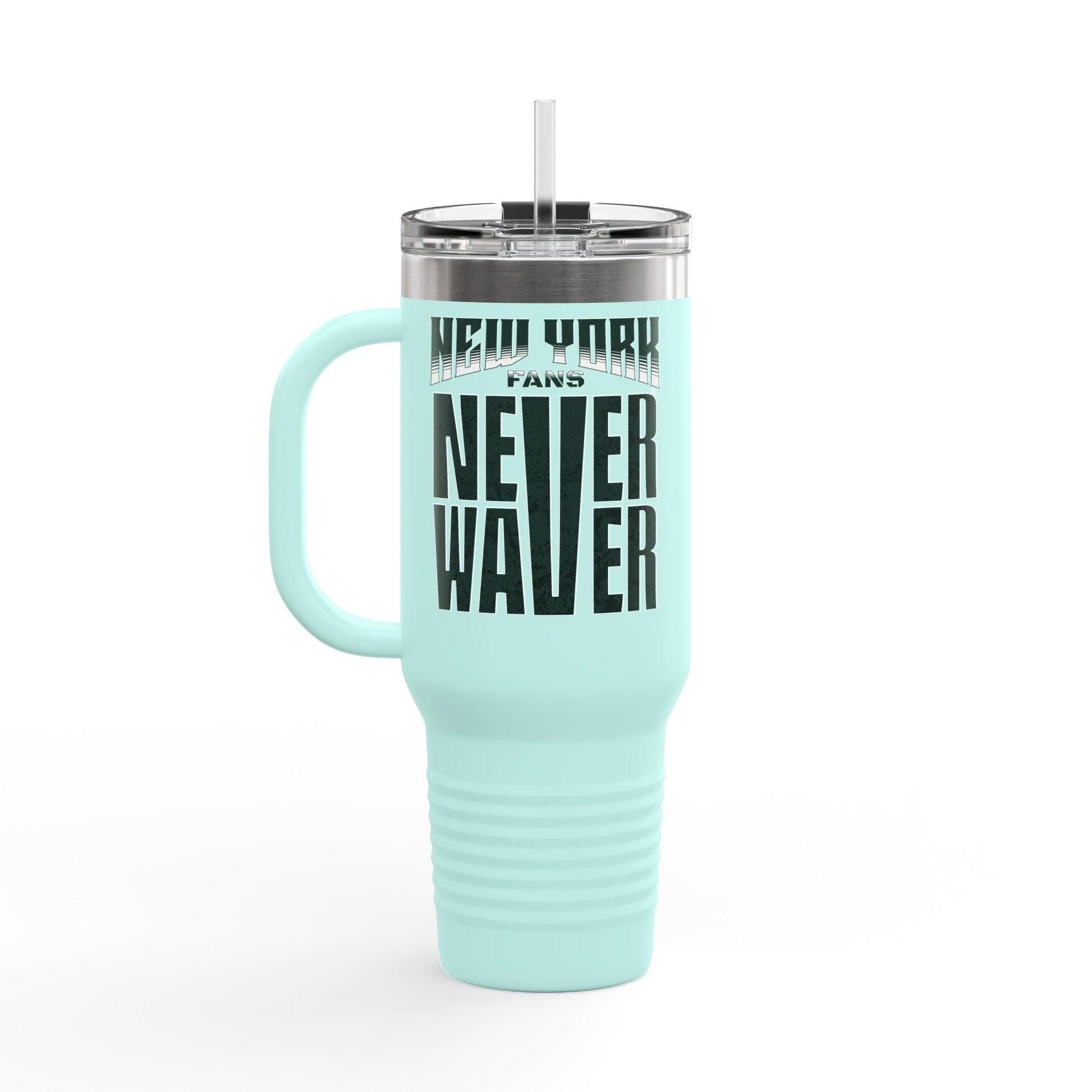 New York Fans Never Waver Insulated Travel Mug, 40oz - Never Waver