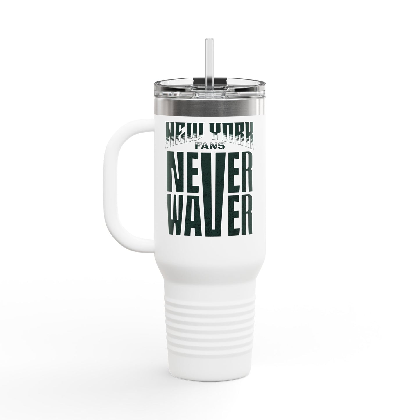 New York Fans Never Waver Insulated Travel Mug, 40oz - Never Waver