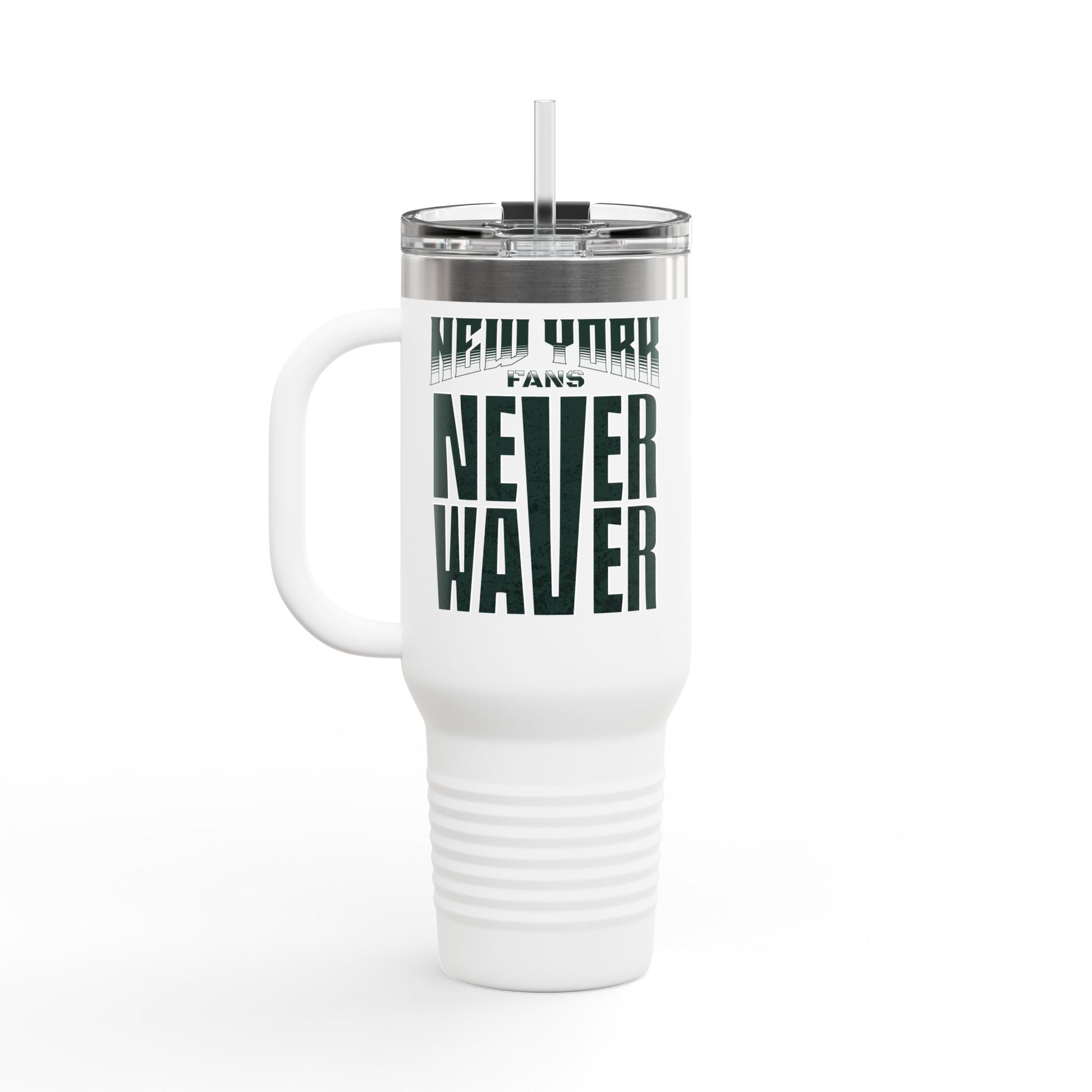 New York Fans Never Waver Insulated Travel Mug, 40oz - Never Waver