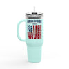 New York Fans Never Waver W-Leopard Football Insulated Travel Mug, 40oz - Never Waver