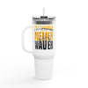 Pittsburgh Fans Never Waver with leopard football Insulated Travel Mug, 40oz - Never Waver