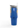 Pittsburgh Fans Never Waver with leopard football Insulated Travel Mug, 40oz - Never Waver
